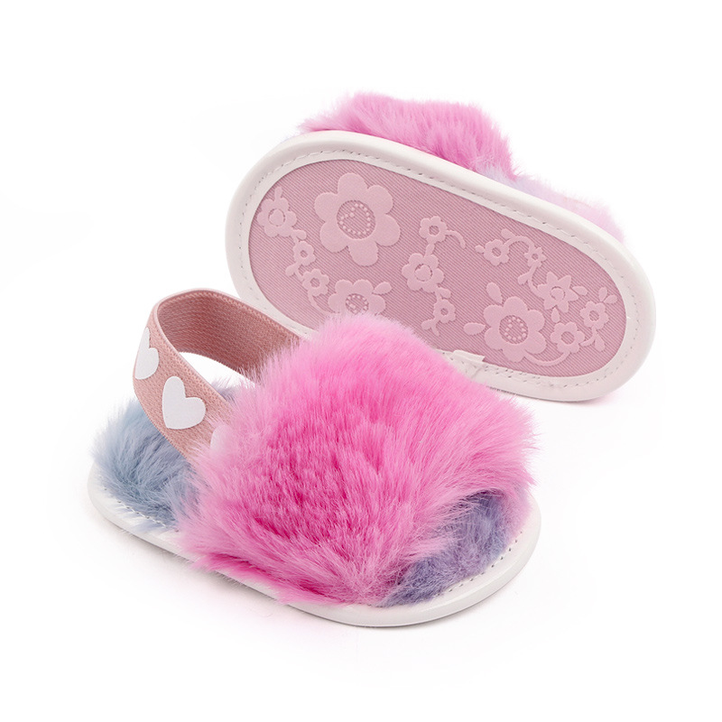 Baby cloth sandals, new style baby sandals, tie-dyed fur sandals, summer walking shoes, baby shoes 2801 pic 13