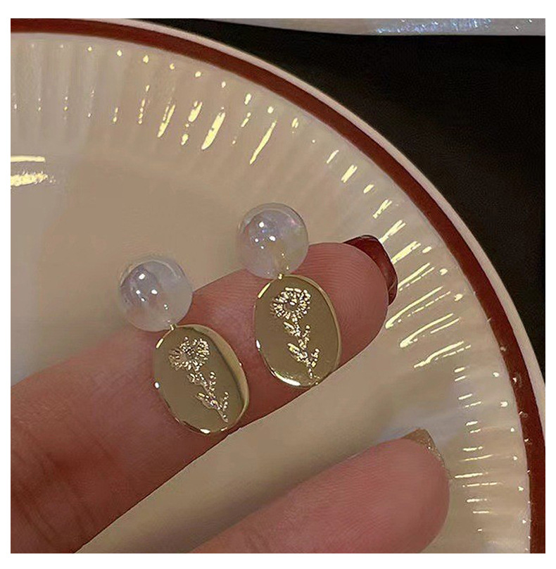 S925银针法式复古珍珠耳环高级感批发新款纯银耳钉小众百搭耳饰女详情20