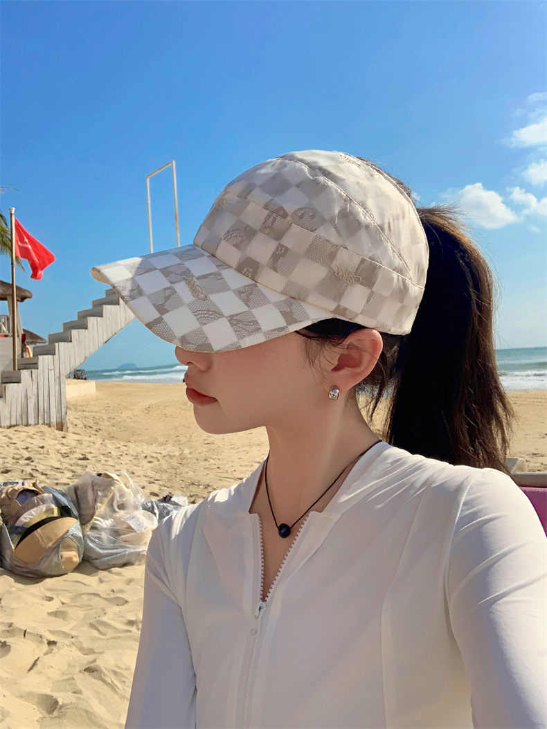 可扎高马尾棒球帽女士夏季网红运动太阳帽空顶遮阳防晒帽鸭舌帽潮详情11