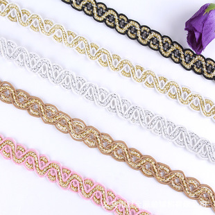Yiwu manufacturer wholesale of clothing accessories, herringbone lace, centipede lace in stock supply, wavy colored lace pic 7
