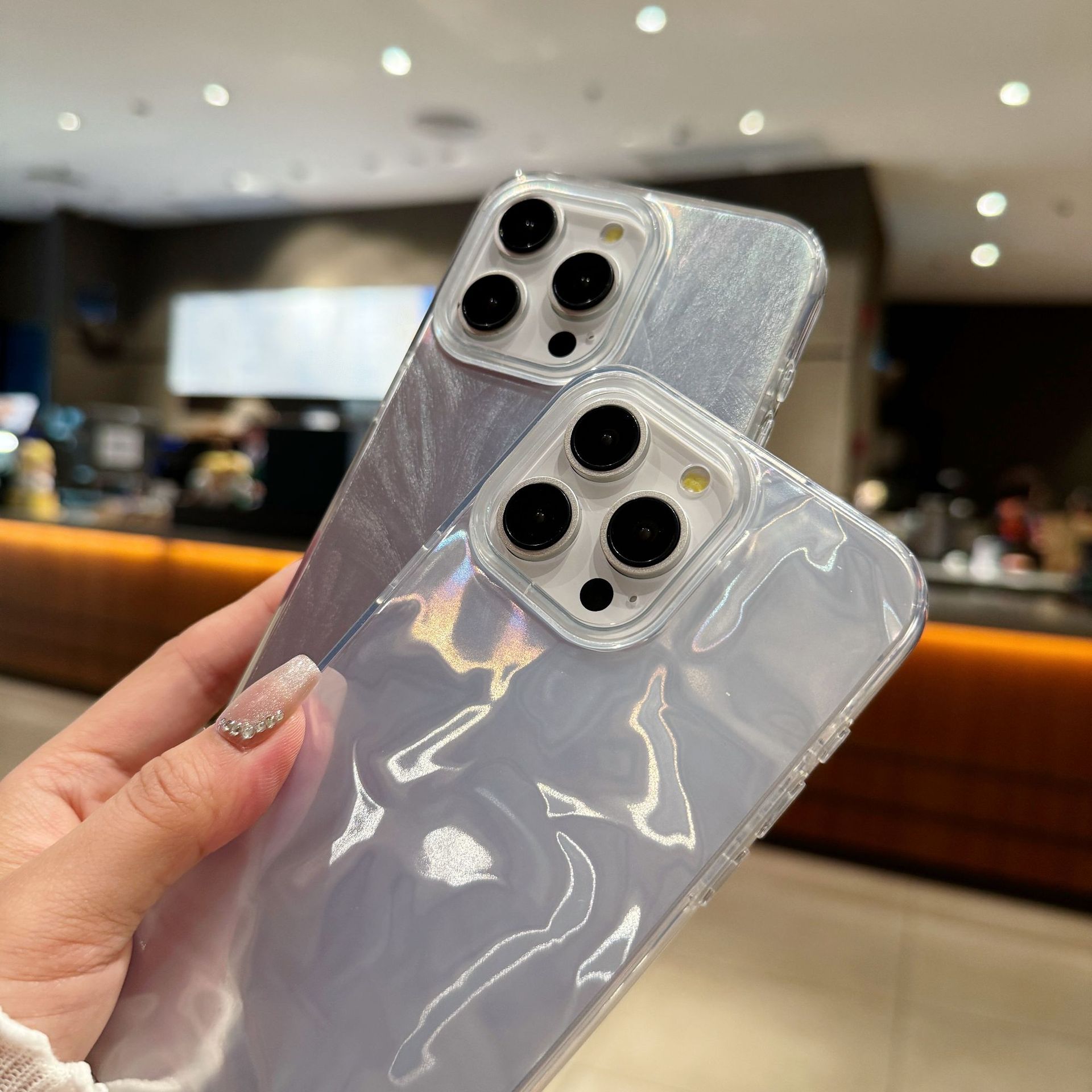 适用新款苹果15imd手机壳羽纱光面可彩绘iphone15防摔手机壳素材详情6