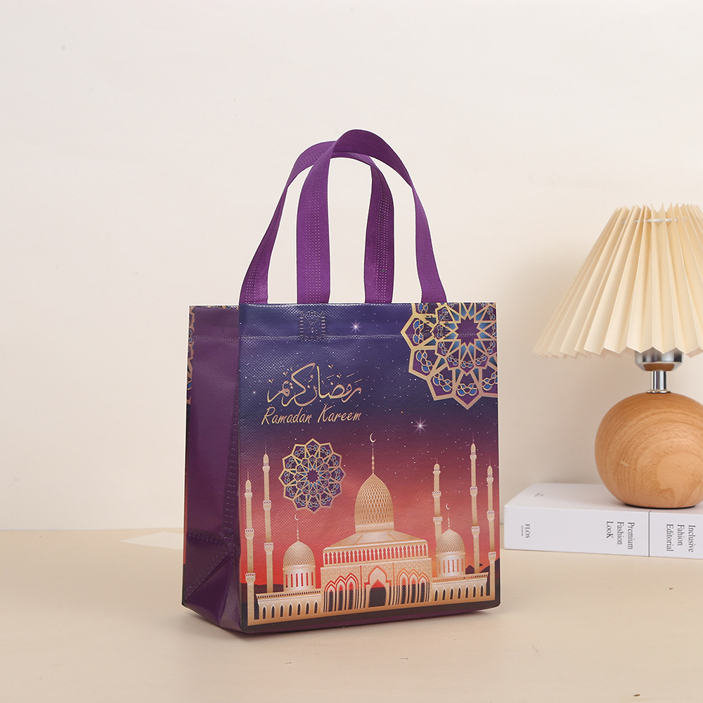 Moon Festival non-woven fabric bags, handbags, printed waterproof takeout bags, birthday gift bags, shopping packaging bags. pic 3