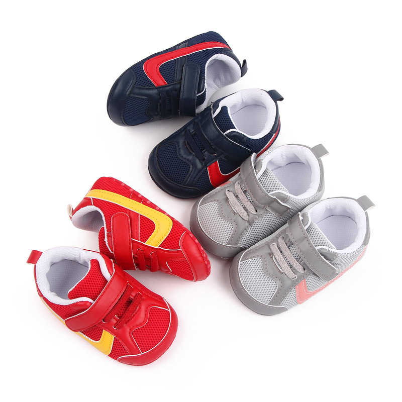 3-6-12 months old baby shoes: Comfortable and breathable mesh baby shoes, anti-slip soft-soled walking shoes M22-3 pic 2