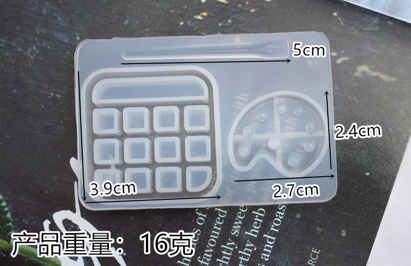 diy epoxy resin mold, paint tray, brush, paint box, silicone ink chrysanthemum, handcrafted epoxy resin pic 4