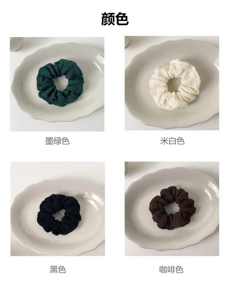 A retro French large intestine hair band for a woman with a simple and elegant ponytail bun. A hair tie, hair band, hair band and hair accessory for a woman pic 13