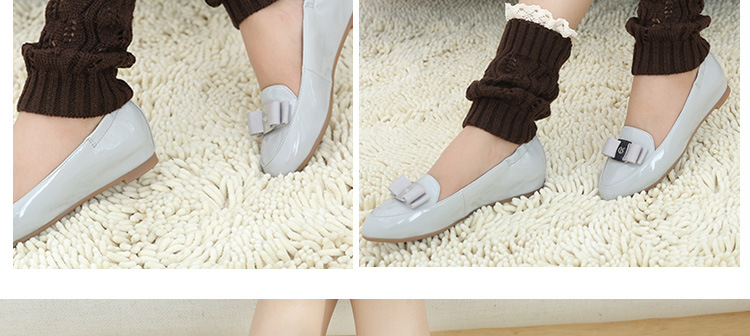 Korean knitted warm leg guards for autumn and winter, sweet solid color lace cutout leg covers, loose button ankle boot covers pic 25