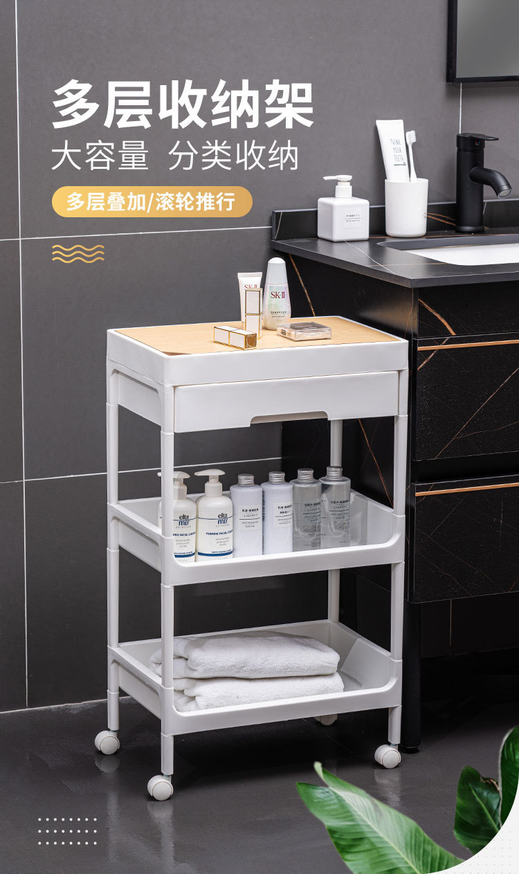 Kitchen and bathroom trolleys, storage racks, drawers, floor-standing mobile bathrooms, multi-level bedrooms, bedside storage racks pic 4