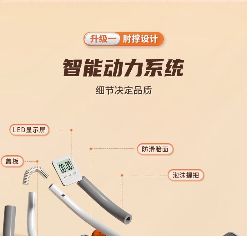 自动回弹肘撑健腹轮男女收腹卷腹运动练腹肌神器家用卷腹健身器材详情8