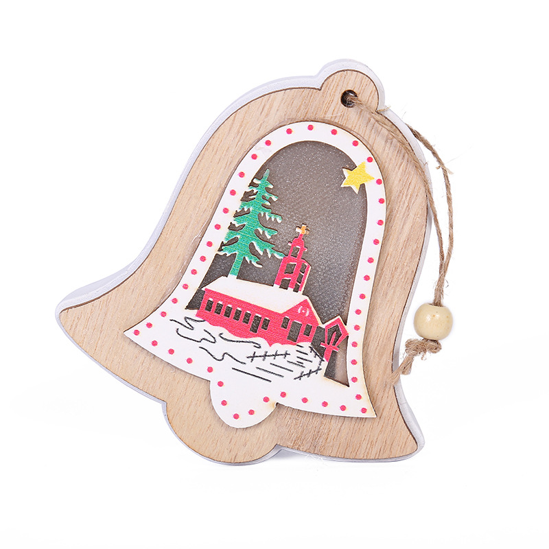 Christmas wooden handicrafts, five-pointed stars, Christmas trees, bell-shaped lighting fixtures, display window decorations, hanging ornaments, small gifts pic 13