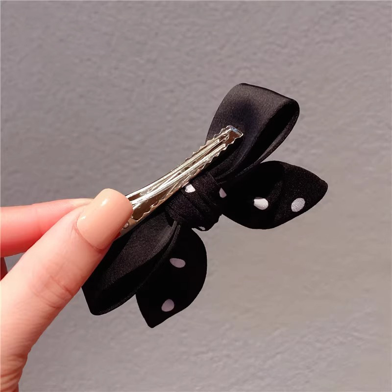 2025 High-end retro three-dimensional bow hair clip, Hepburn style elegant hair clip, ear top clip, hair accessory pic 14