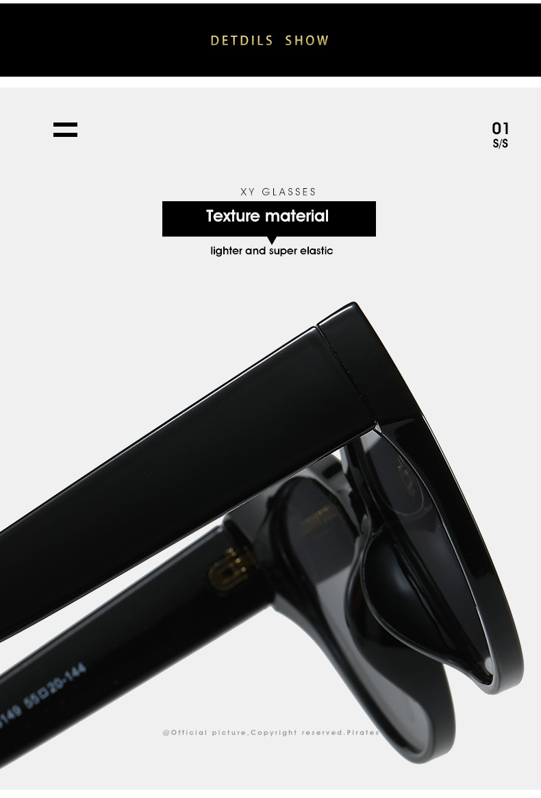 2024 New cross-border color-blocking sunglasses for women with large faces to look slimmer, cat-eye fashionable and versatile sunglasses for sun protection and shading pic 15