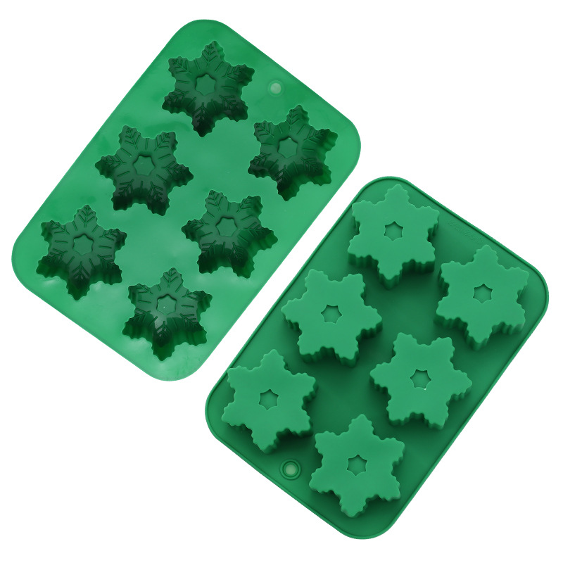 Cross-border Christmas molds, silicone molds, Christmas tree gingerbread man, snowflake Christmas molds, cookie and candy molds pic 18