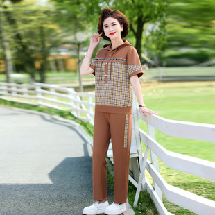 A stylish and elegant spring and autumn dress for middle-aged mothers, a long dress for women aged 40 to 50, a dress for middle-aged and elderly women pic 27