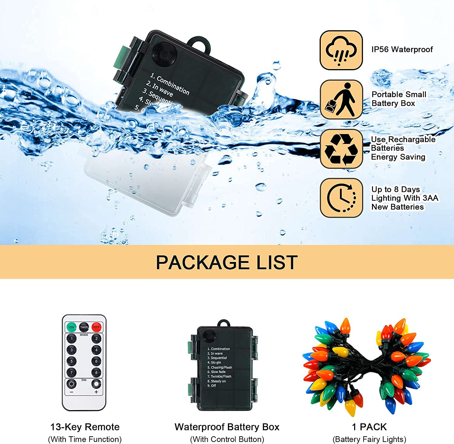 C9 Strawberry led color hook pointed light string with bright surface C6C7 Christmas chili decorative light string pic 12