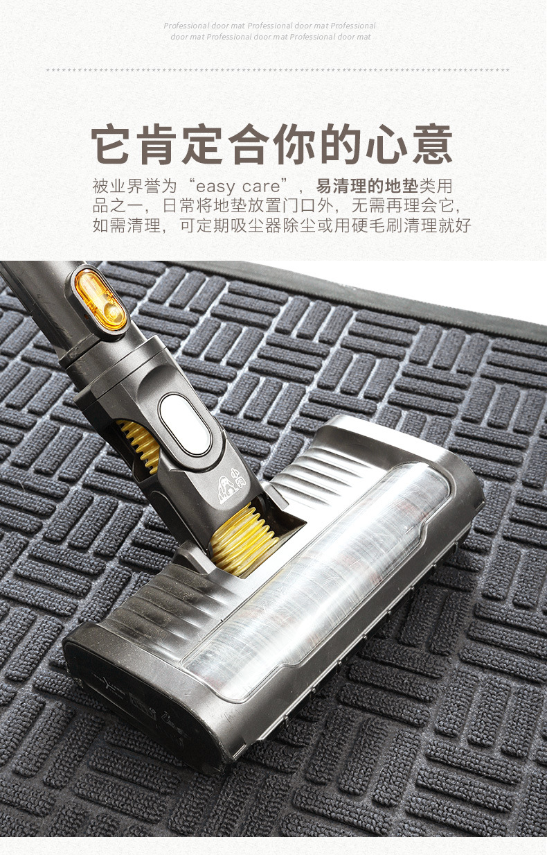 The company building entrance mud scraper mat, outdoor anti-slip rubber floor mat, hotel entrance foot mat, shopping mall advertising carpet pic 5