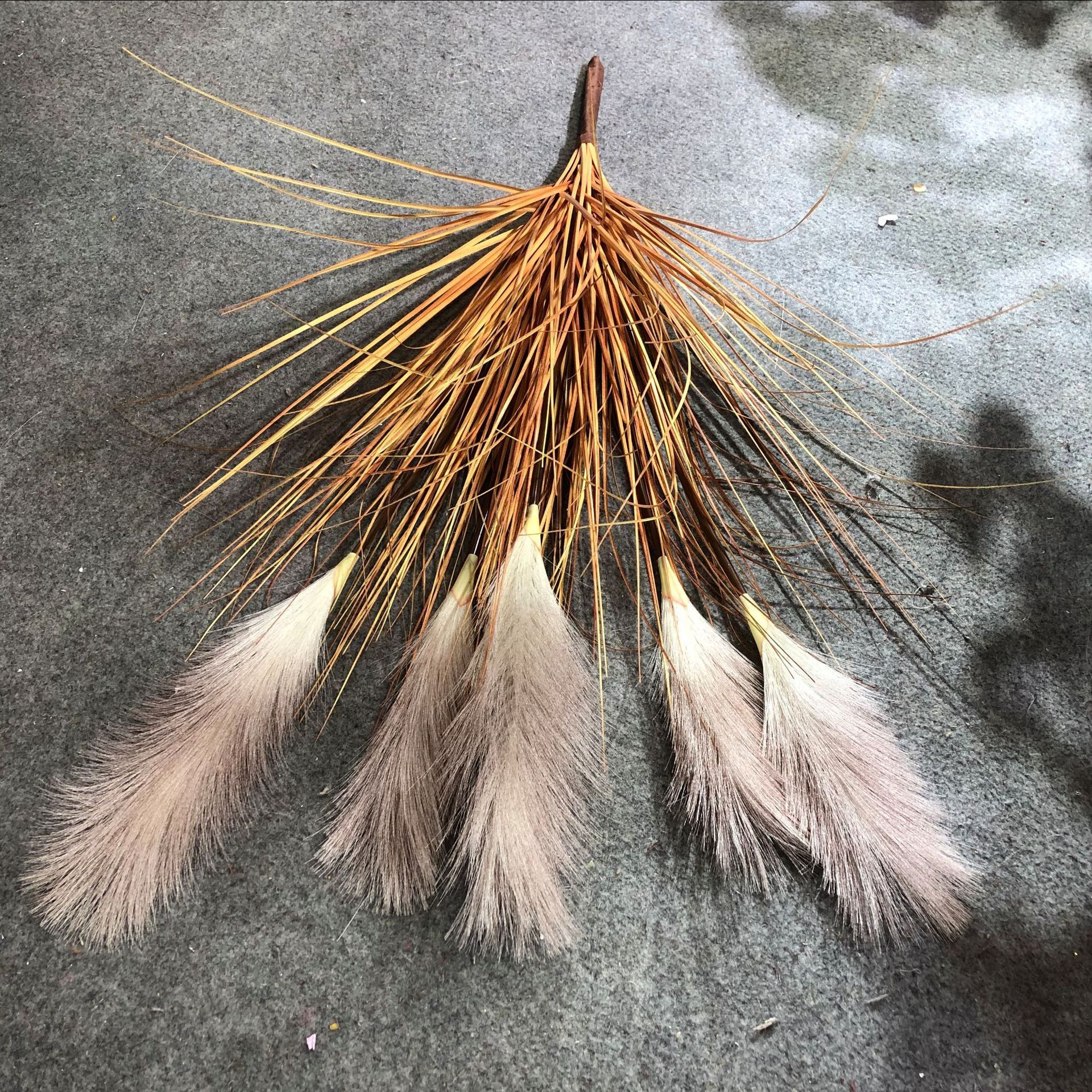 Bionic reed, pink muhly grass, sunny grass, indoor decorative green plants, potted plants, simulation plants, wedding props, decorative dogtail grass pic 13