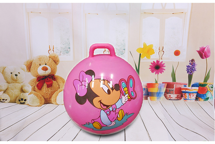 批发加厚手柄球 卡通充气球 儿童热爱手提玩具球 45cm手柄球详情28