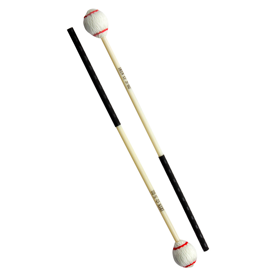 S-02 Marimba mallet, white red marimba mallet drumstick, red circle, white percussion instrument accessories pic 6