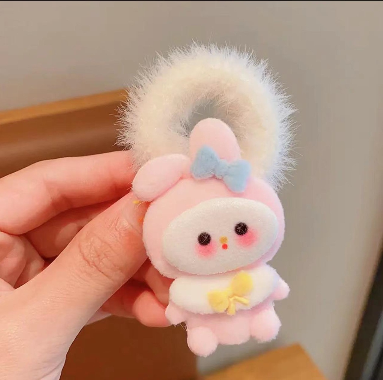 秋冬毛绒卡通发圈甜美可爱宝宝发夹超萌马尾头绳皮筋少女发绳发卡详情18