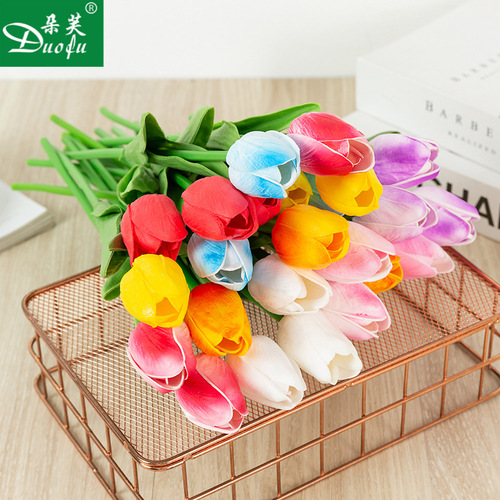 朵芙仿真迷你郁金香假花家居客厅装饰花插花材料手感PU婚礼装饰详情6