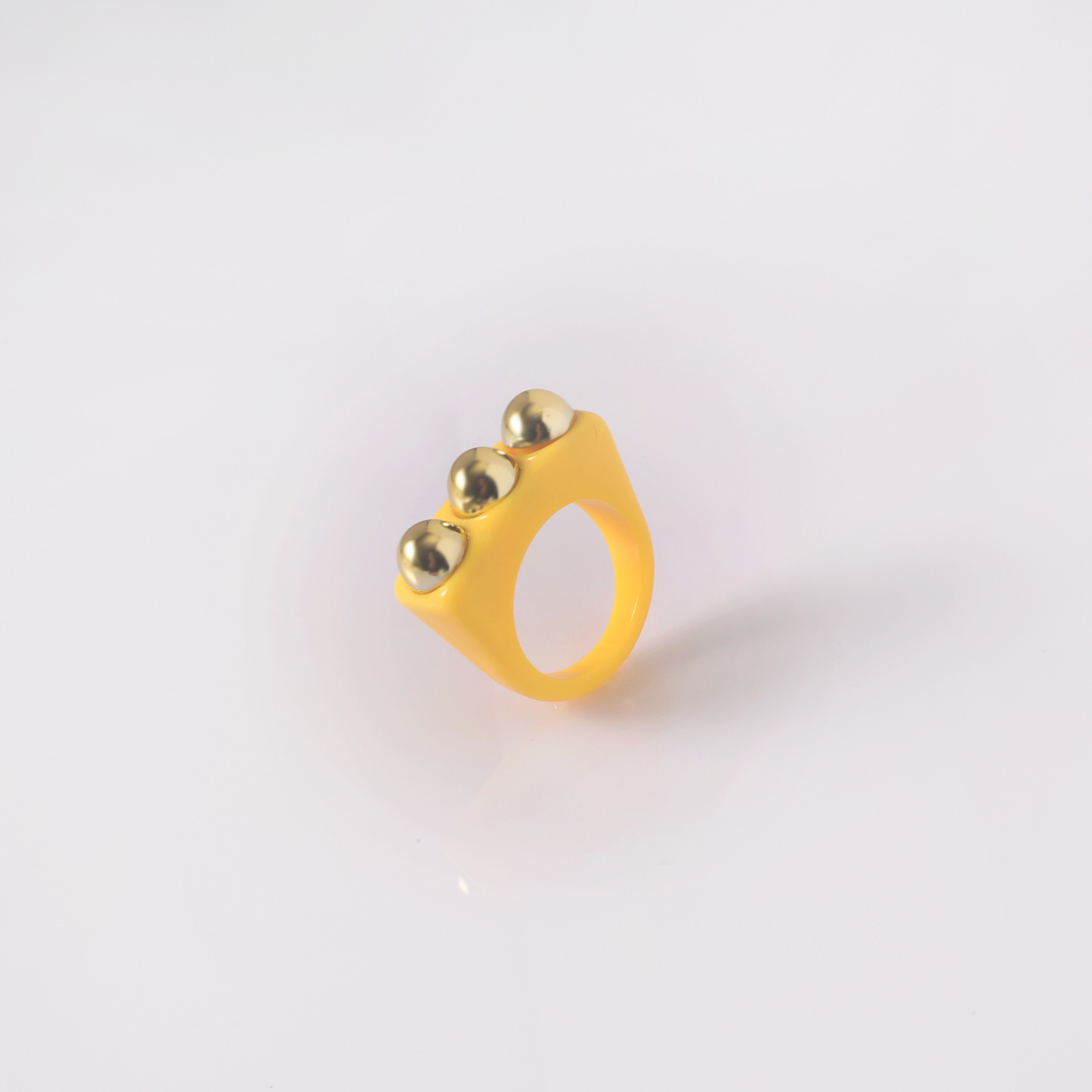 Aliexpress creative cold style ring, European and American fashion summer colorful gold joint ring factory direct sales pic 6