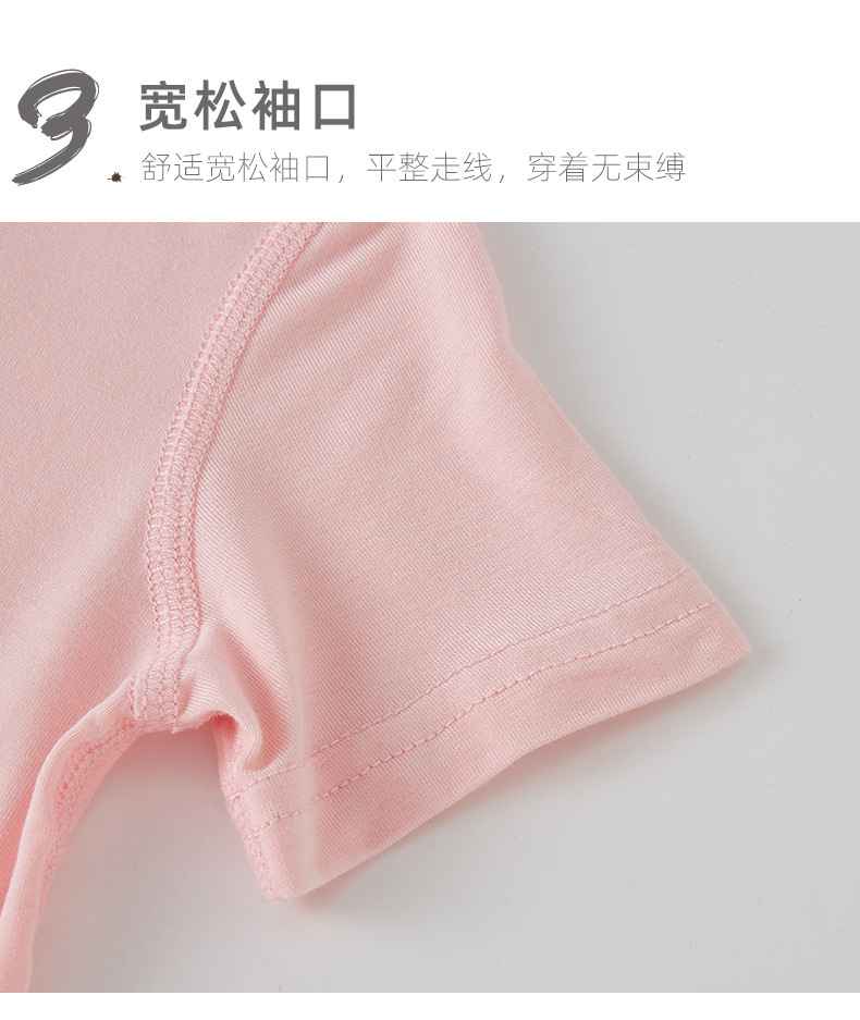宝宝短袖新生儿衣服夏装空调服睡衣婴儿连体衣夏季薄款莫代尔详情3