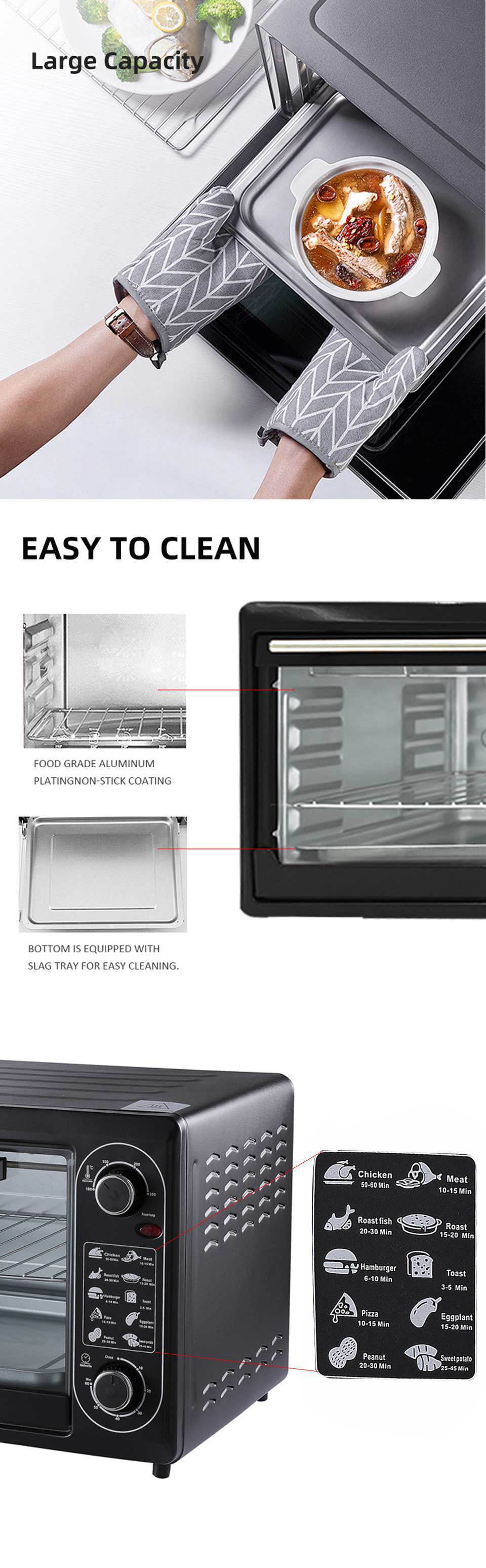 电烤箱48L大容量家用三明治机多功能面包机空气炸烤箱厂家批发详情3