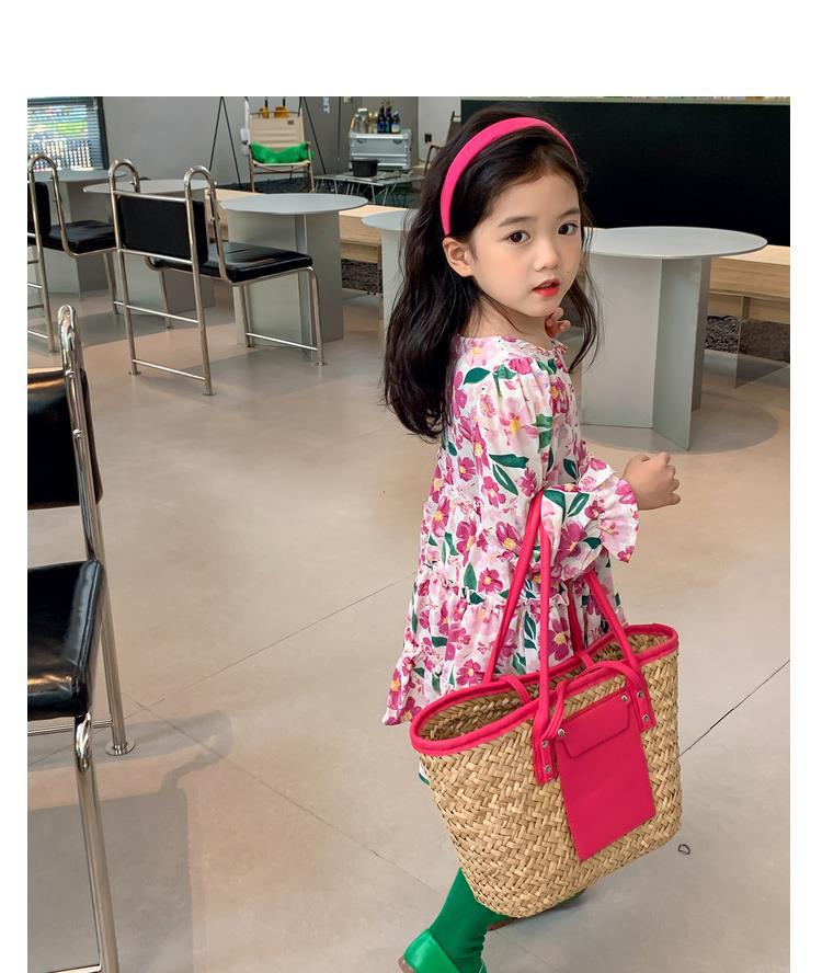 图图小象女童秋季童装儿童韩版碎花连衣裙洋气针织开衫宝宝套装详情50