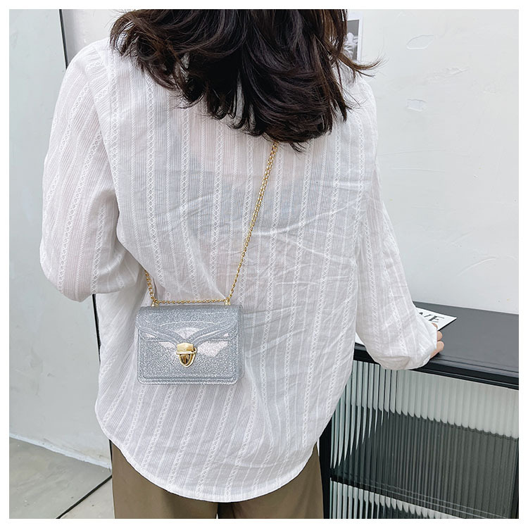 2021夏季新款PVC果冻包mini时尚花边小方包化妆包单肩斜挎ins女包详情48