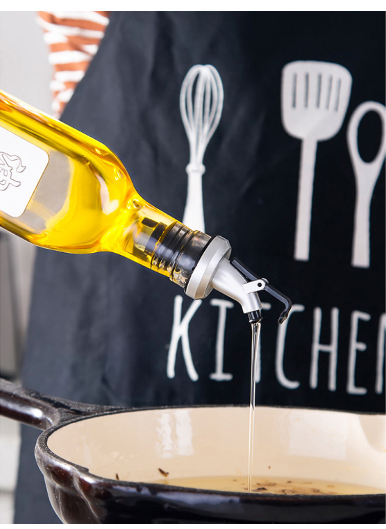 Household glass anti-hanging oil press square oil bottle, transparent oil pot, soy sauce and vinegar bottle, cooking wine anti-leakage seasoning bottle set pic 7