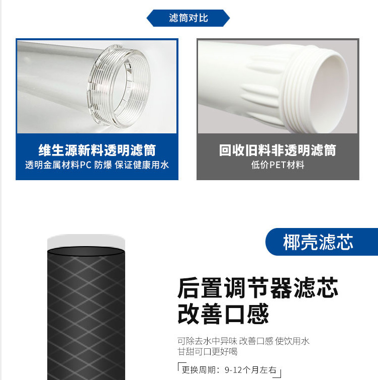 厂家批发台式净水器透视净水器厨房水龙头净水器陶瓷电视购物同款Desktop water purifier详情11