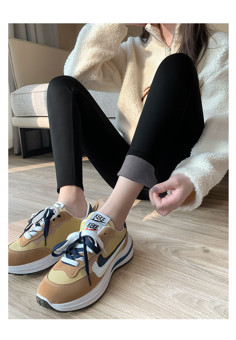 秋冬鲨鱼裤紧身高腰收腹提臀芭比裤黑色外穿瑜伽加绒打底裤女批发详情37