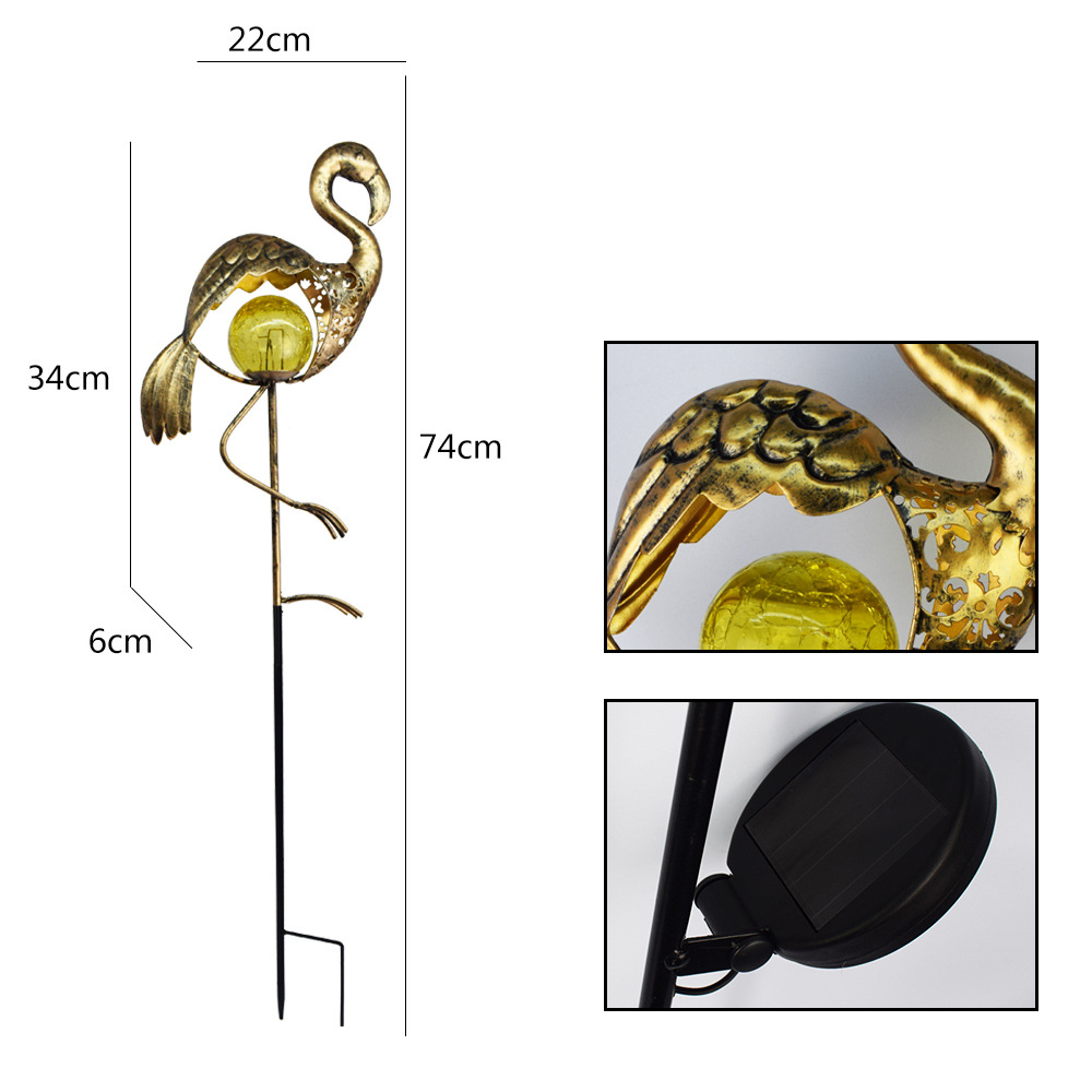 Solar lawn lights, outdoor courtyard ground camping lights, LED flame sun moon ironwork landscape decorative lights pic 10