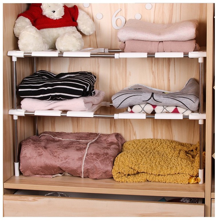 厨房下水槽置物架可伸缩不锈钢管落地式橱柜收纳整理双层储物架子详情32