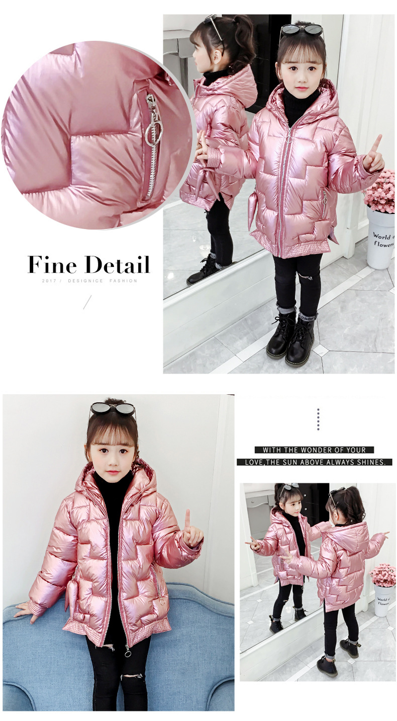 2022 New style of winter cotton-padded clothes for girls: Stylish and casual cotton-padded clothes for little girls, thickened Korean version for big kids to wear outside in winter pic 14