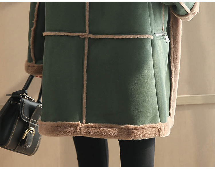 New mid-length cotton-padded jackets for women in winter, with thickened cotton-padded clothes made of deerskin, lambskin and fleece pic 22
