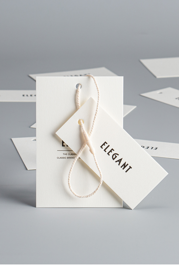 米白卡象牙卡吊牌订 制服装通用挂牌设计订 做LOGO定 制标签现货详情13