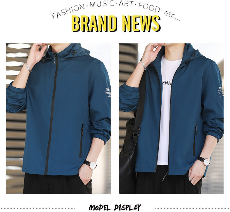 Chaqueta con capucha hombre otoño invierno 2022 casual juventud con capucha carga hombre ropa de trabajo cuello de pie hombre abrigos pic 15