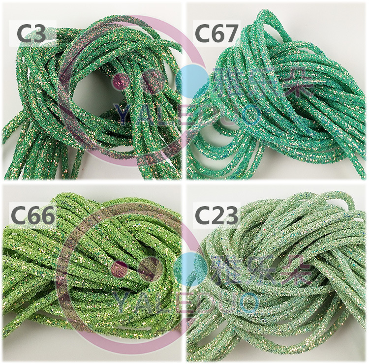 Golden Light 6MM Sequined rope 13-color rainbow slippers hose diy hair accessory materials Hat clothing pendant accessories pic 21