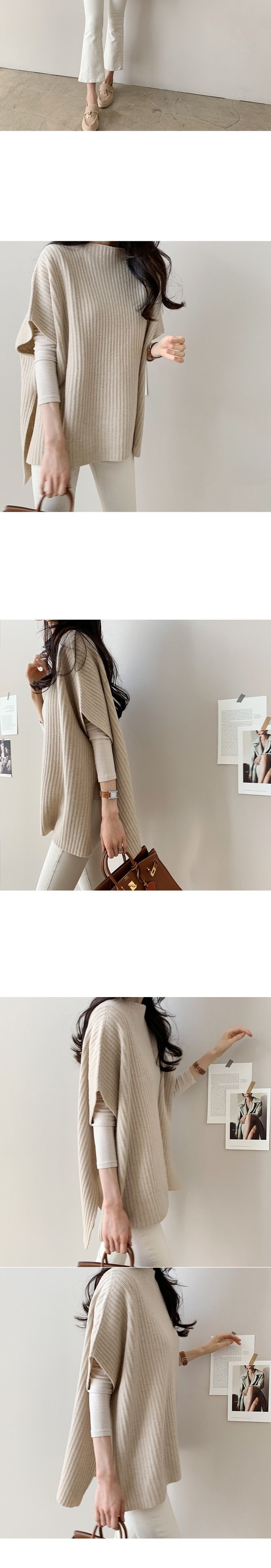 Elegant and mature cape sweater, cape coat, new autumn Japanese and Korean knitted sweater top, loose and slimming, large size pic 10