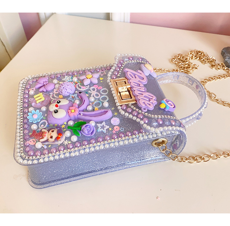 新款儿童手工制作材料包粘贴小饰品diy奶油果冻拎包背包生日礼物详情28