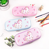 TOPSTHINK Disney 3D Flamingo EVA Large Capacity Pen Case for Children and Students Multi-compartment Cartoon Stationery Box Simple and Niche Silicone pen case pic 2