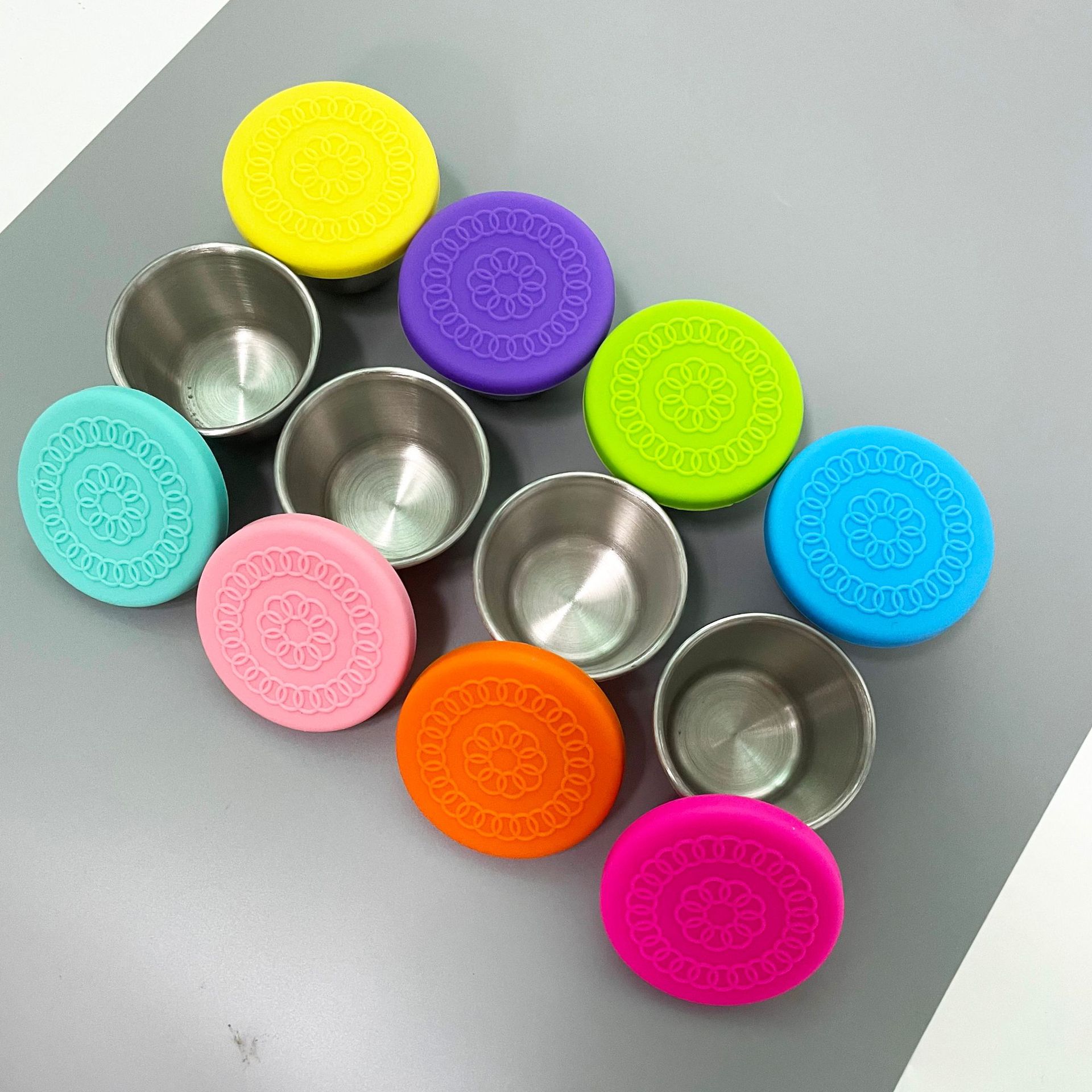 硅胶饭盒保鲜盒不锈钢便当盒餐盘零食盒酱料杯两格三格四格午餐盒详情22