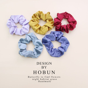 Wholesale of Japanese and Korean hair ties, large intestine hair bands, JK checkered retro leather band hair ties, Korean simple hair accessories, and pig large intestine accessories pic 9