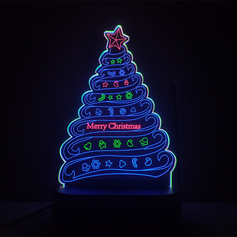 曦骉跨境货源圣诞系列led小夜灯3D立体音乐床头氛围礼品台灯厂家详情4
