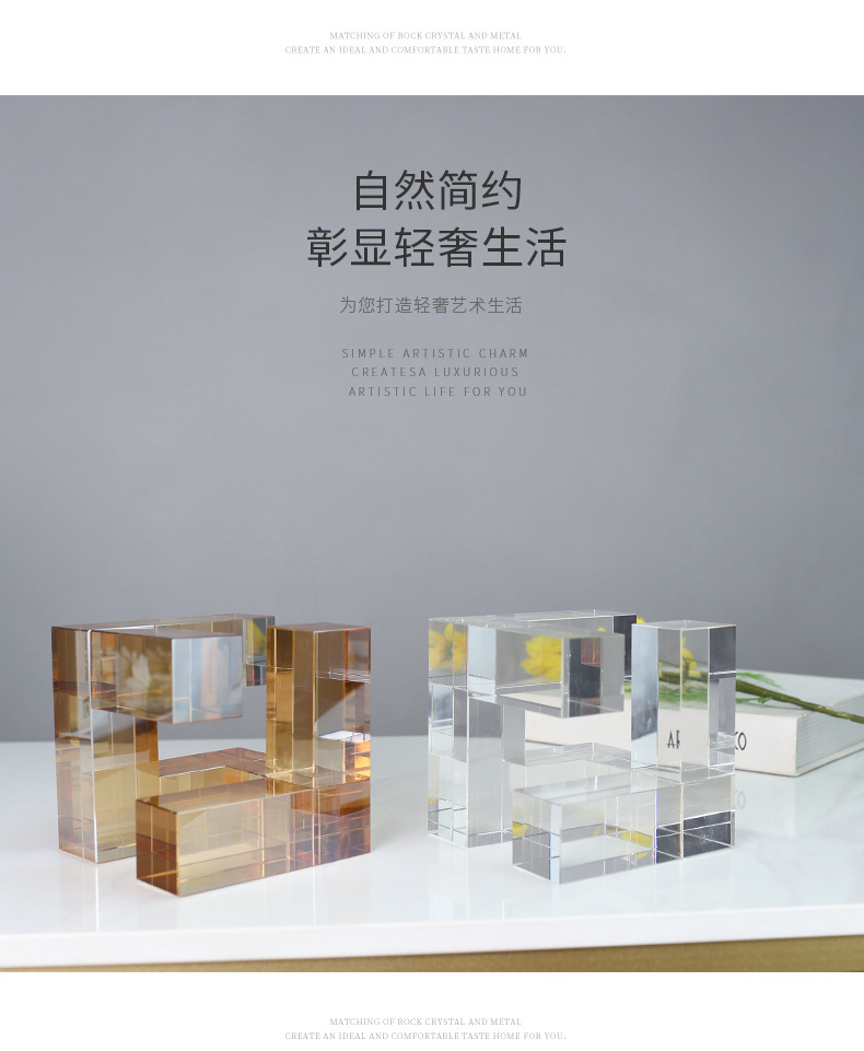 Cametti creative crystal ornaments, modern light luxury home soft furnishings, living room, TV cabinet, study decoration handicrafts pic 23