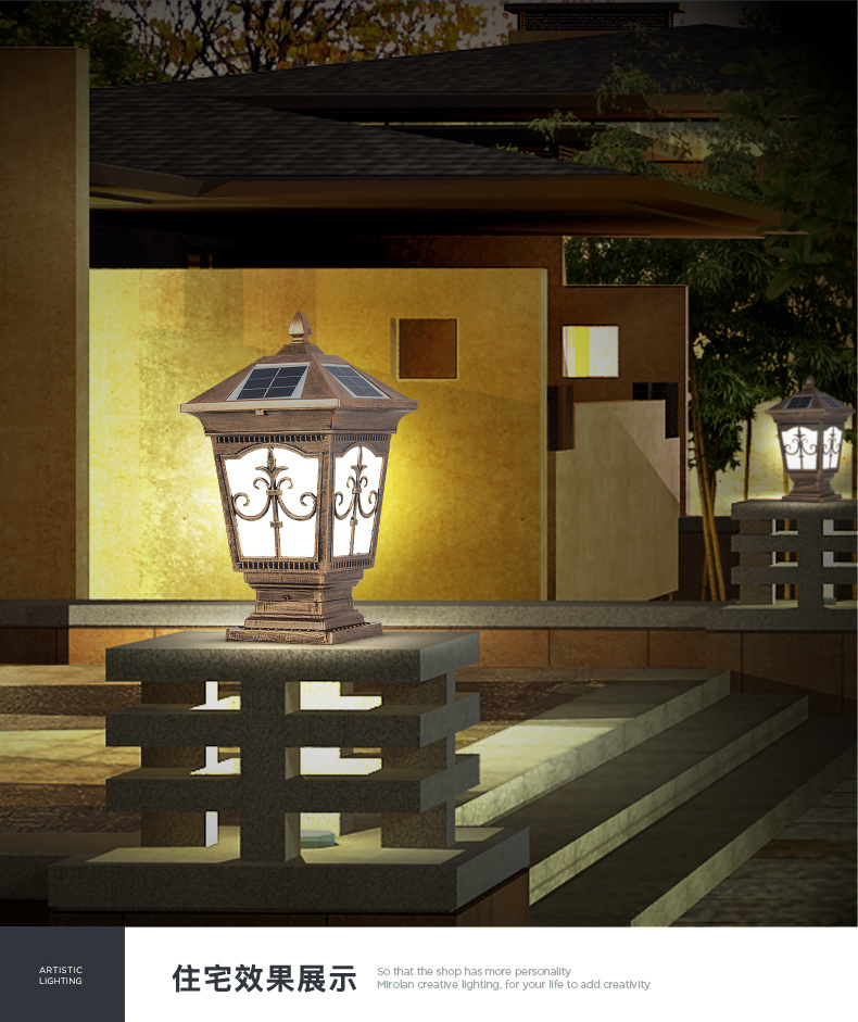 Solar lawn lights, community villa courtyard lights, garden lights, outdoor road and grassland lights, waterproof LED landscape lights pic 3