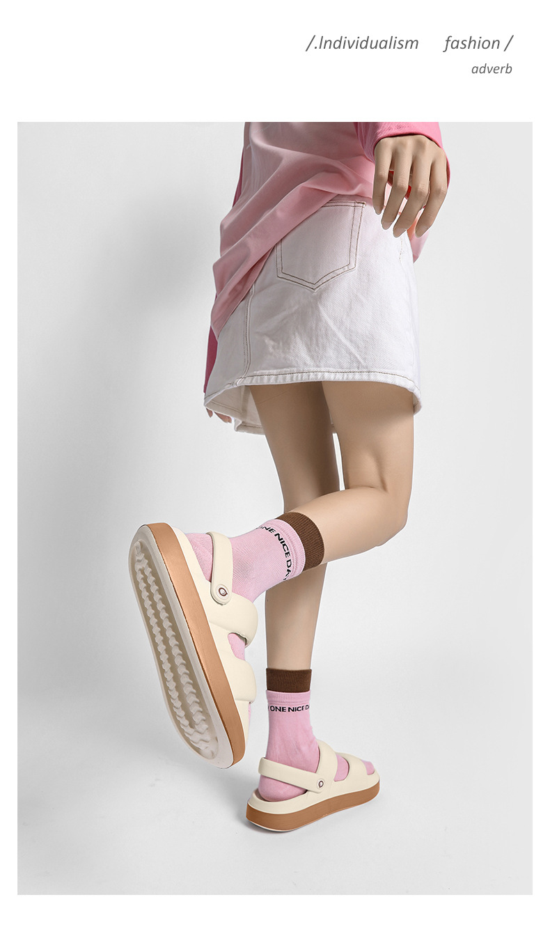 厚底凉鞋女4.0踩屎感露趾透气沙滩鞋夏季户外防滑增高凉拖花园鞋详情9