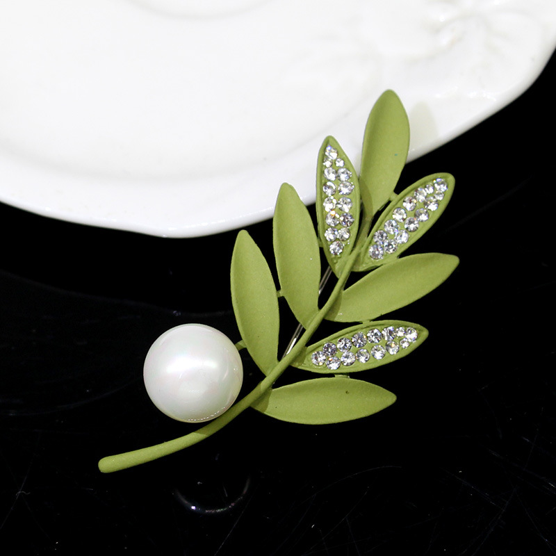 韩国新款高档珍珠胸针时尚风胸花水钻个性丝巾扣蝴蝶别针批发详情51