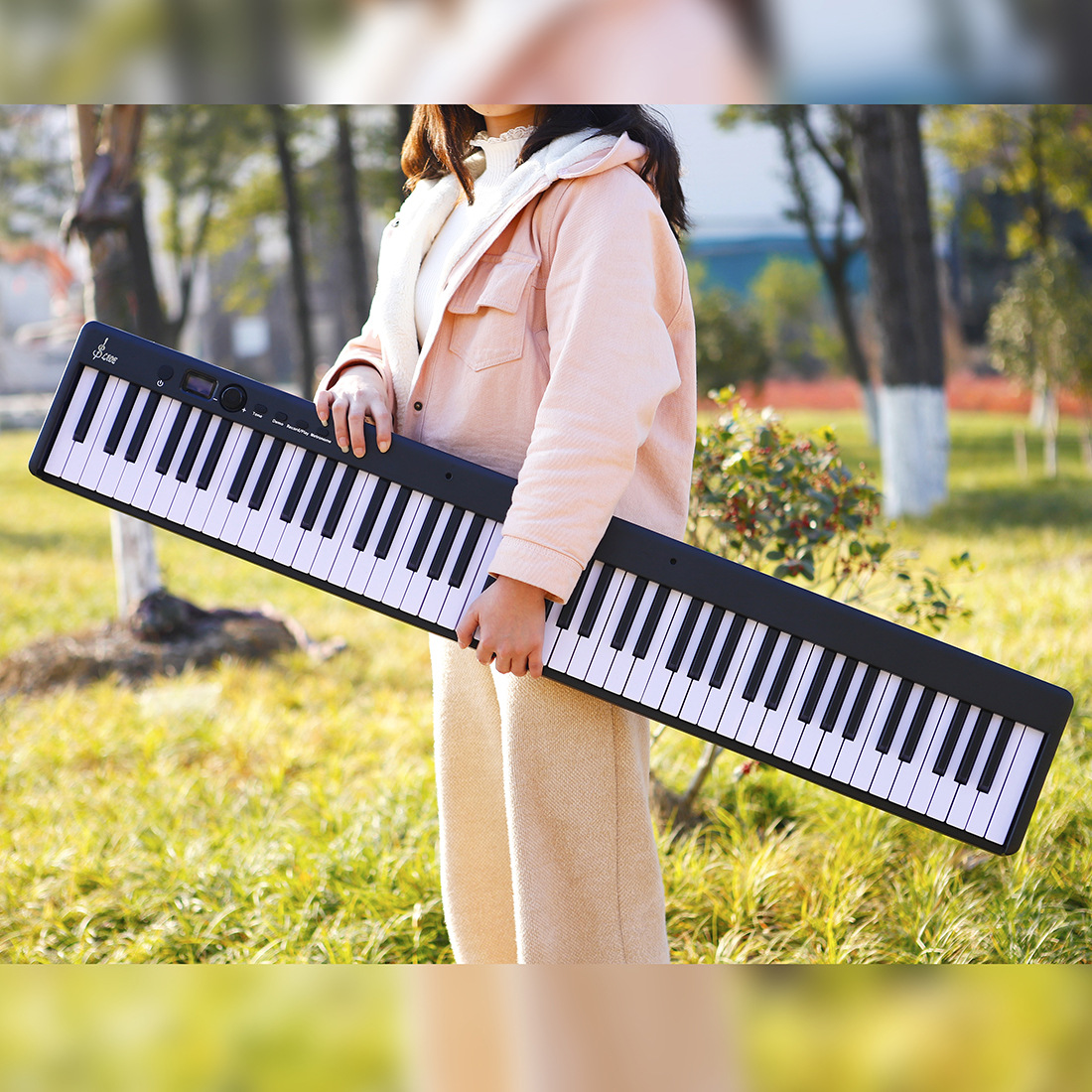 LADE88 clave piano plegable portátil electrón adulto principiante práctica teclado patchwork mano enrollado piano eléctrico pic 4